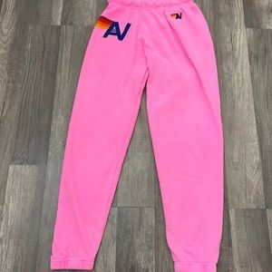Brand new never worn hot pink aviator nation sweatpants woman’s xs